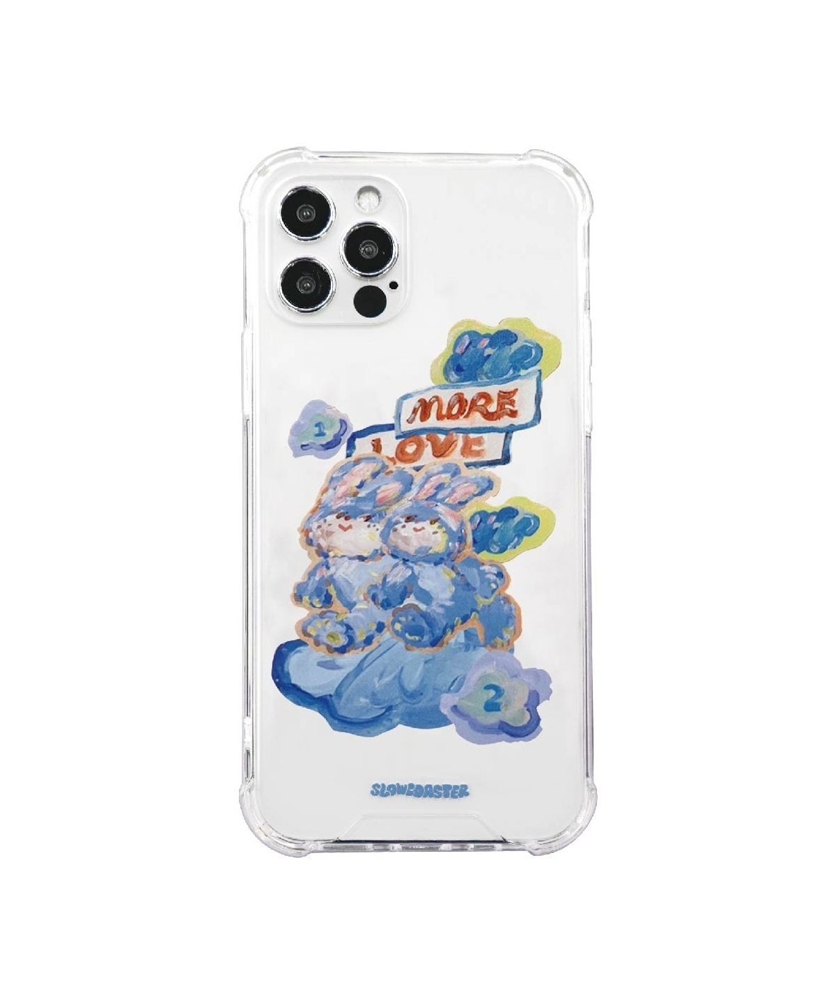 슬로코스터(SLOWCOASTER) SLCO BLUE BUDDY RABBITS PHONECASE iPhone 12PRO max
