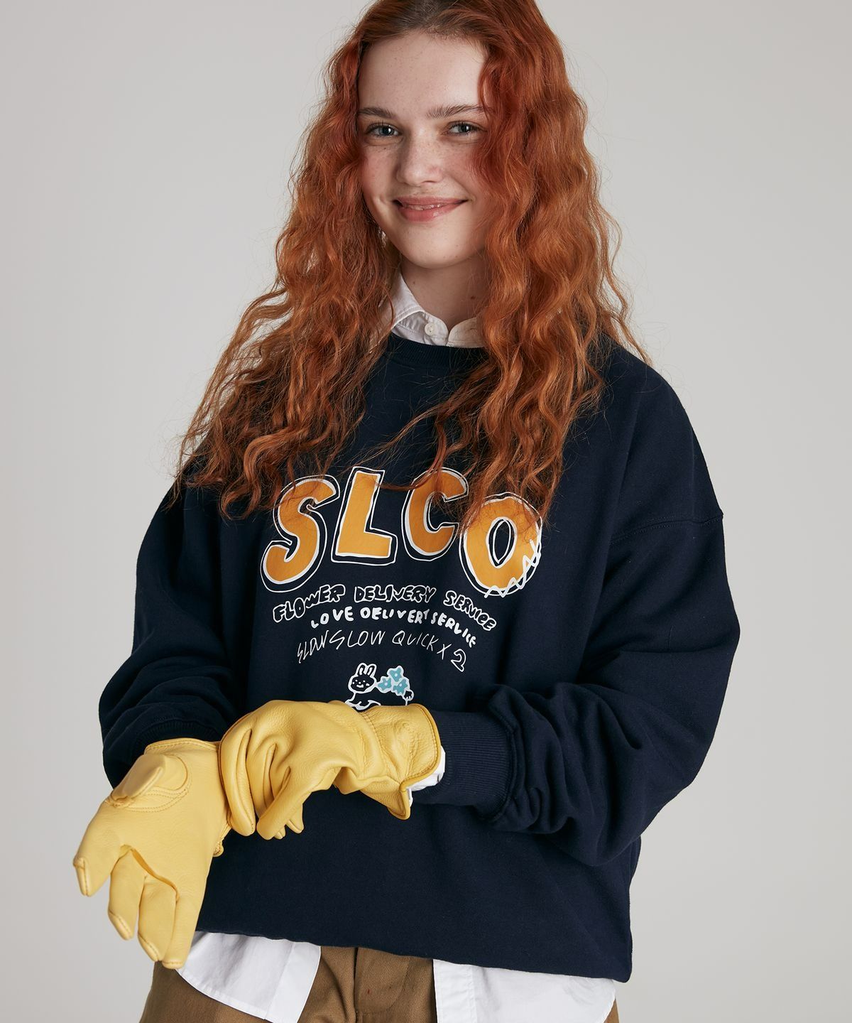 슬로코스터(SLOWCOASTER) SLCO SWEATSHIRT (SLCO UNIFORM 스웻셔츠) Navy