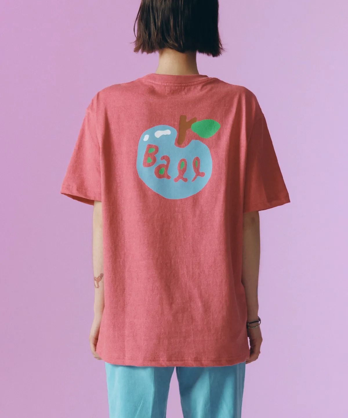 슬로코스터(SLOWCOASTER) SLCO UNBALANCED TEE Pink