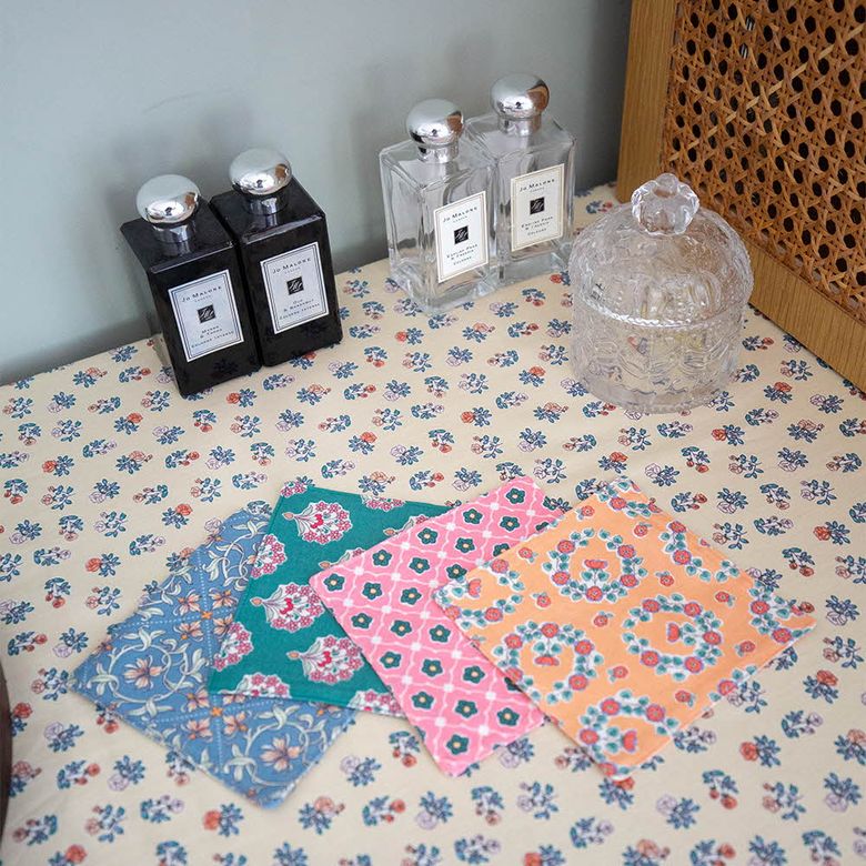 Vintage hand block table cloth - Ramon