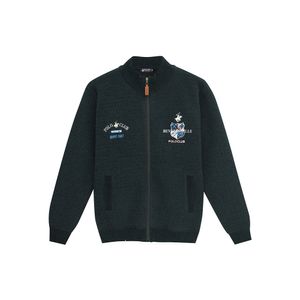 남성 기모 시그니처 로고 니트 집업 4종택1 JP918