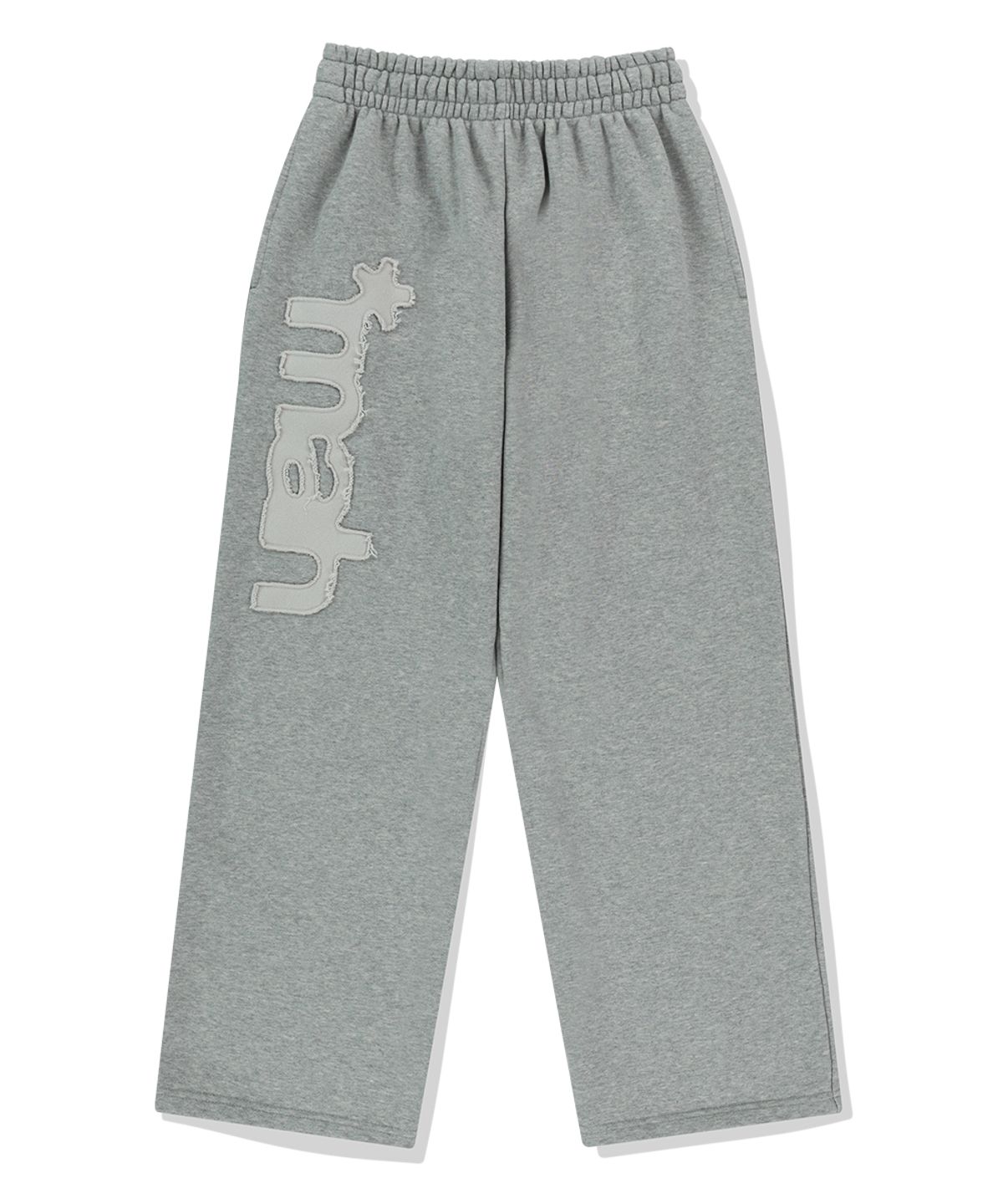 마하그리드(MAHAGRID) mah CUT OFF APPLIQUE SWEATPANT GREY(MG2FSMPA01A)