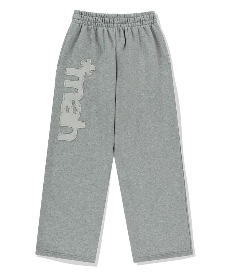 mah CUT OFF APPLIQUE SWEATPANT GREY(MG2FSMPA01A)