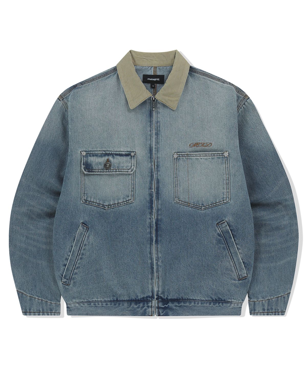 마하그리드(MAHAGRID) DUNGAREE DENIM JACKET BLUE(MG2FSMJ245A)