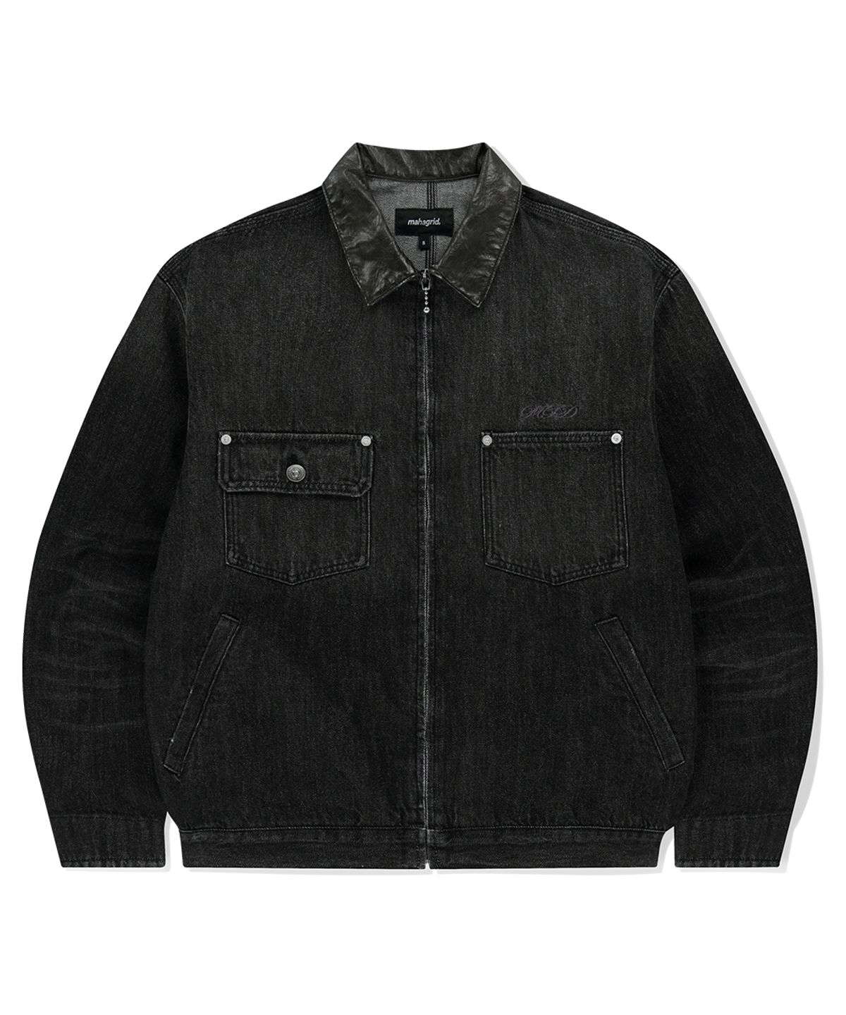 마하그리드(MAHAGRID) DUNGAREE DENIM JACKET BLACK(MG2FSMJ245A)