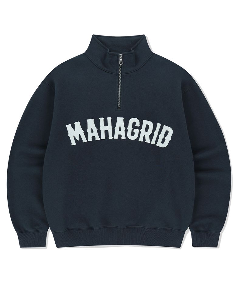 ARCH LOGO APPLIQUE HALF ZIP-UP SWEATSHIRT NAVY(MG2FSMM444A)