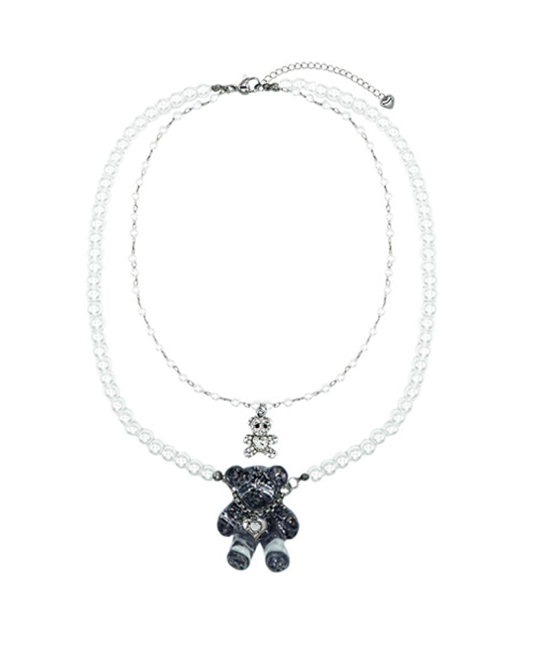 Double Layered twin bear Necklace