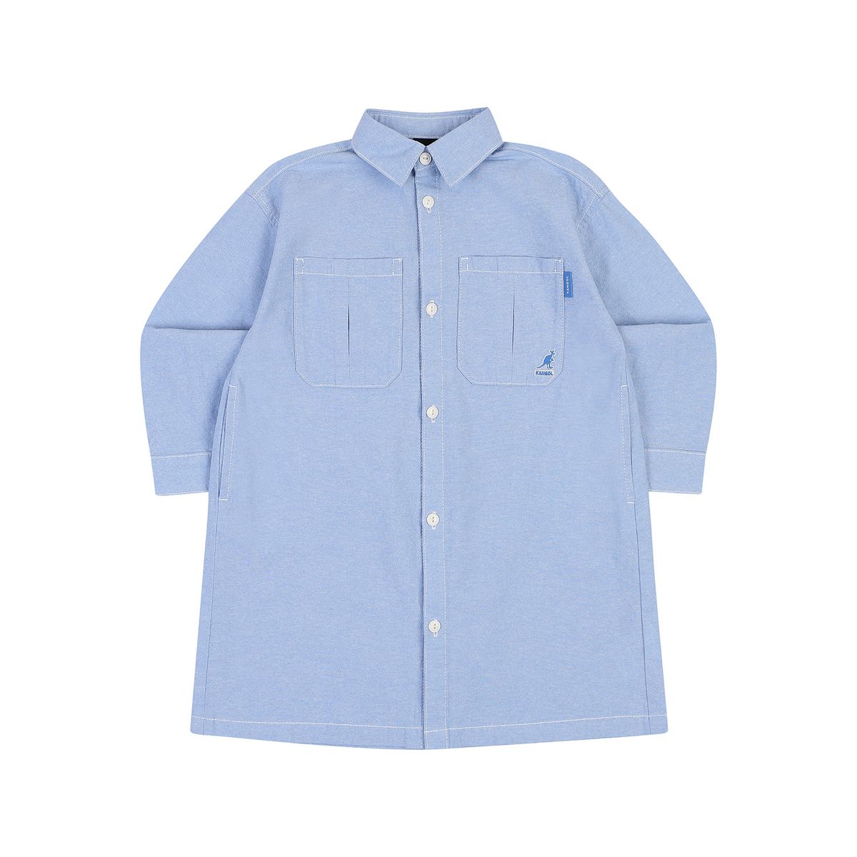 캉골키즈(KANGOL KIDS) 롱 셔츠 원피스 RA 2201 블루