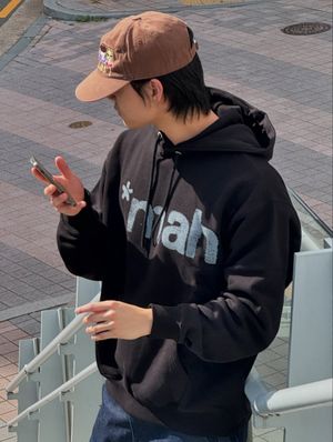 mah SPRAY HOODIE BLACK(MG2FSMM407A)