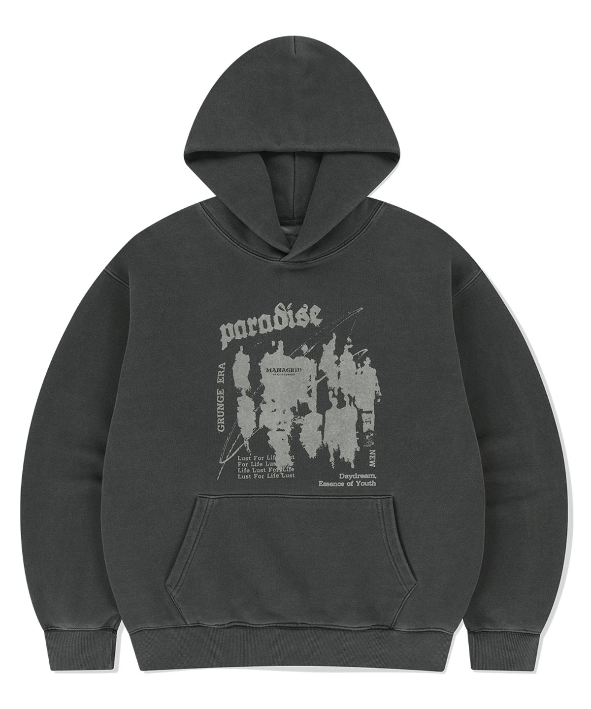 마하그리드(MAHAGRID) PARADISE PIGMENT HOODIE CHARCOAL(MG2FSMM410A)