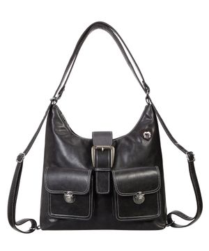 베티붑 포켓 스티치 레더 숄더백_블랙