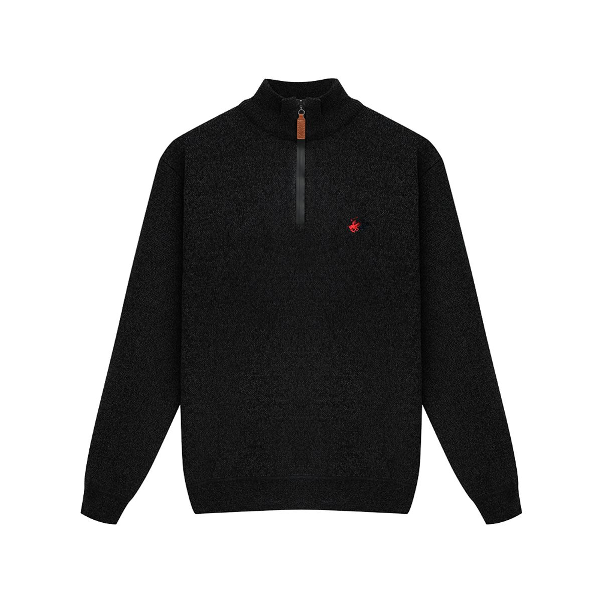 비버리힐스 폴로클럽(BHPOLOCLUB) 하이넥 기모 니트 반집업 TS923