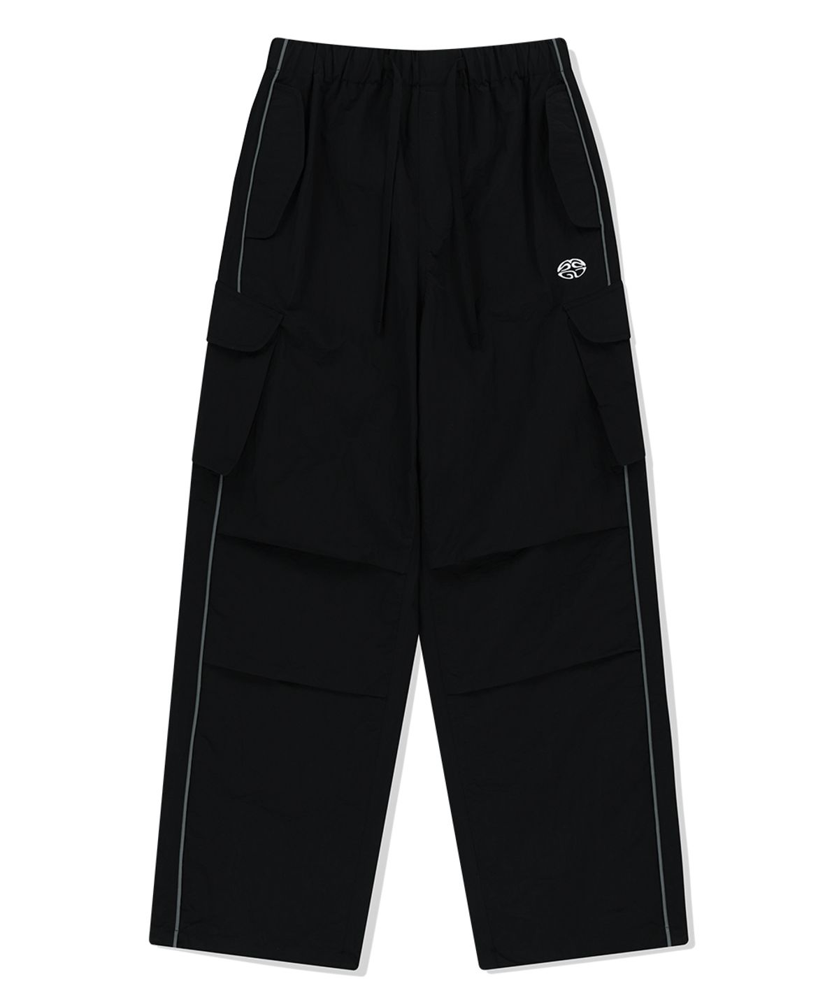 마하그리드(MAHAGRID) NYLON CARGO PARACHUTE PANT BLACK(MG2FSMPA20A)