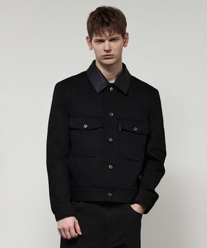 덱스터 패치워크 트러커 자켓 블랙 IEJU5E208BK