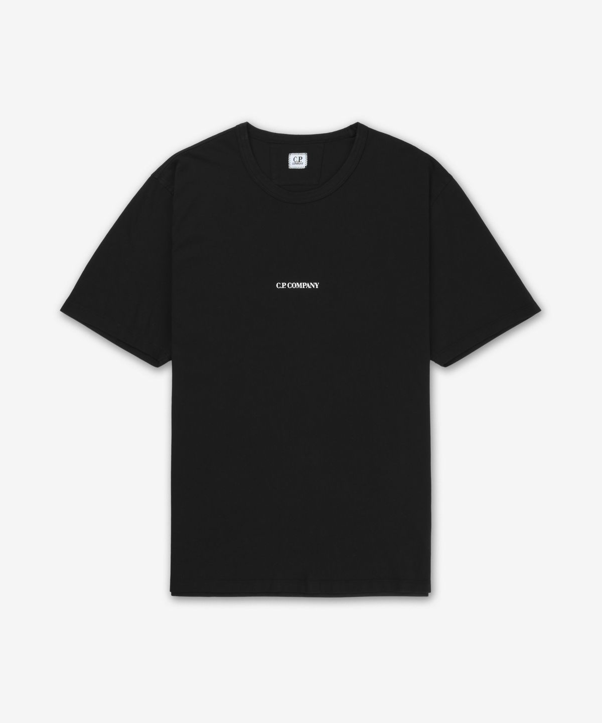 씨피 컴퍼니(CP Company) 로고 반소매 티셔츠 - 블랙 / 18CMTS085A005431G999