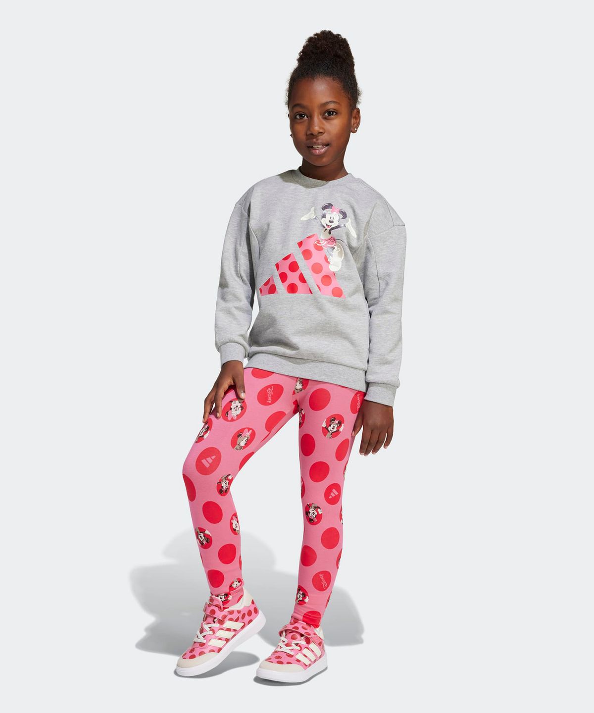 아디다스 키즈(ADIDAS KIDS) 아디다스 X 디즈니 미니마우스 레깅스 세트 - 그레이핑크 / JF3645
