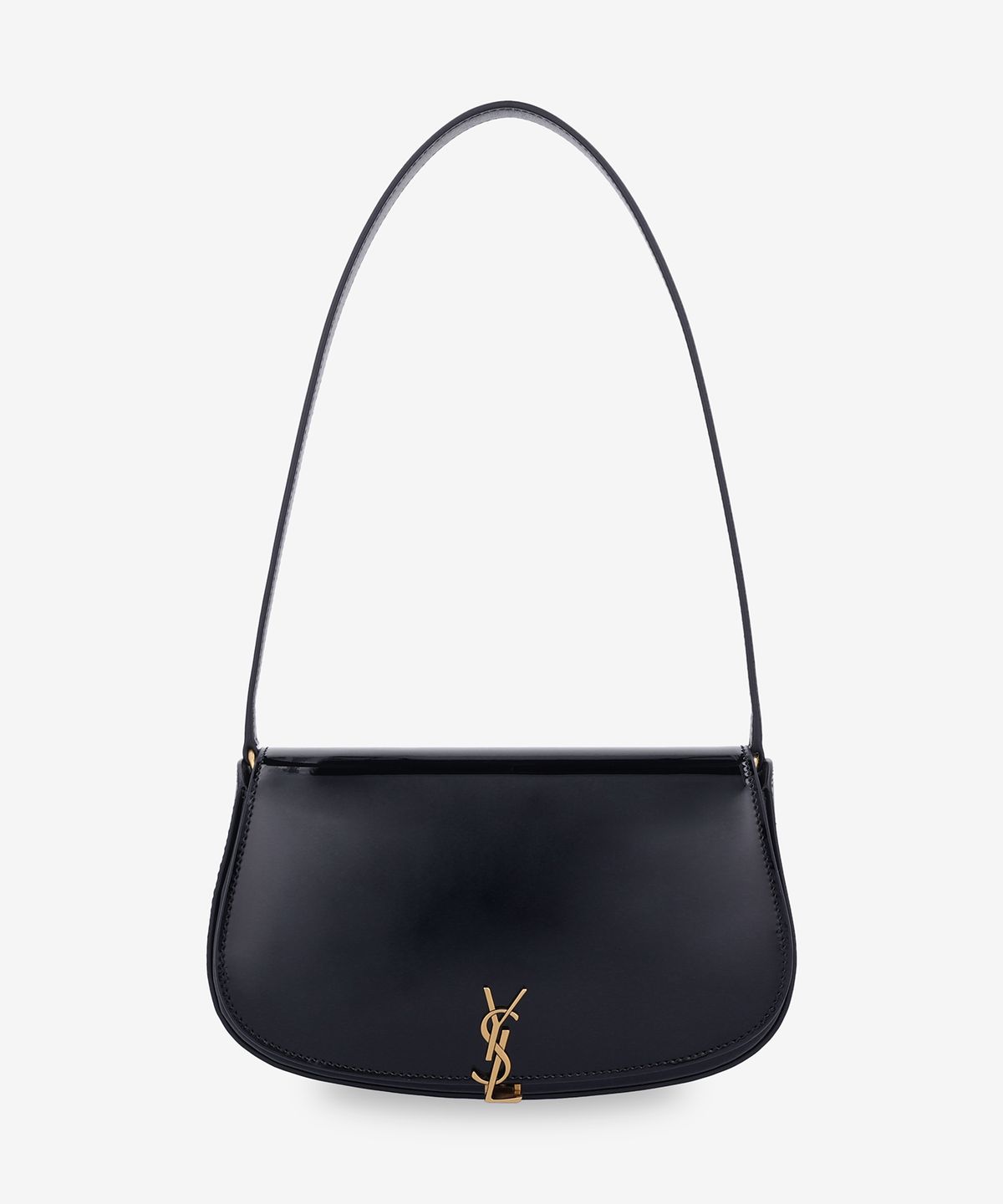 생로랑(SAINT LAURENT) 미니 모노그램 볼테르 하프문 숄더백 - 블랙:골드 / 779642BMIIW1000