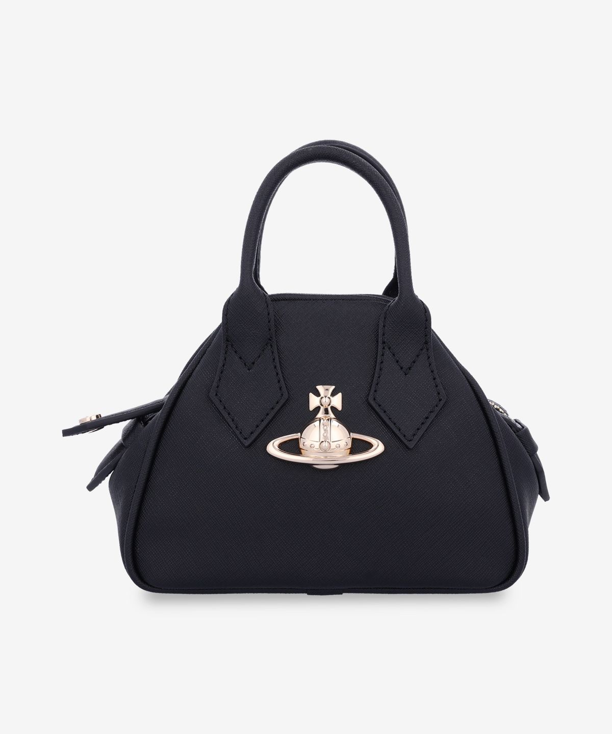 비비안 웨스트우드(VIVIENNE WESTWOOD) 미니 야스민 토트백 - 블랙 / 5C010005WL001NN402