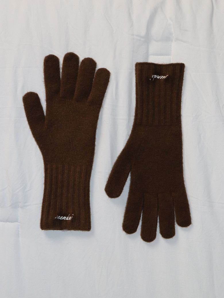 MEENDERI LOGO GLOVES - BROWN