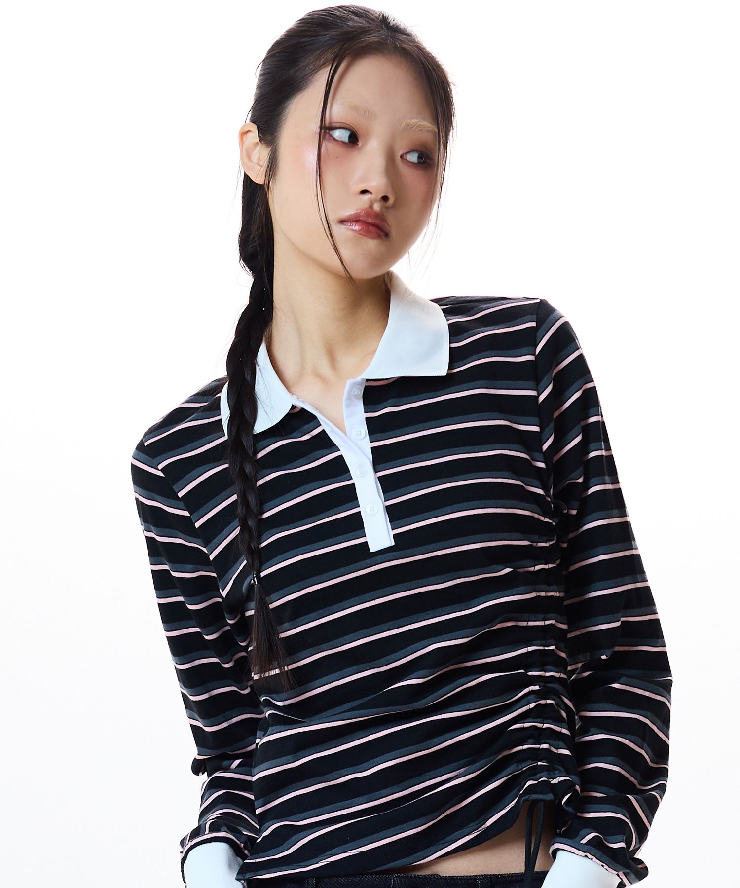 [LUV IS TRUE]★25SS★韓国人気★IM STRING RUGBY TEE MUSINSA公式 | LUV IS TRUE IM STRING RUGBY TEE(BLACK)