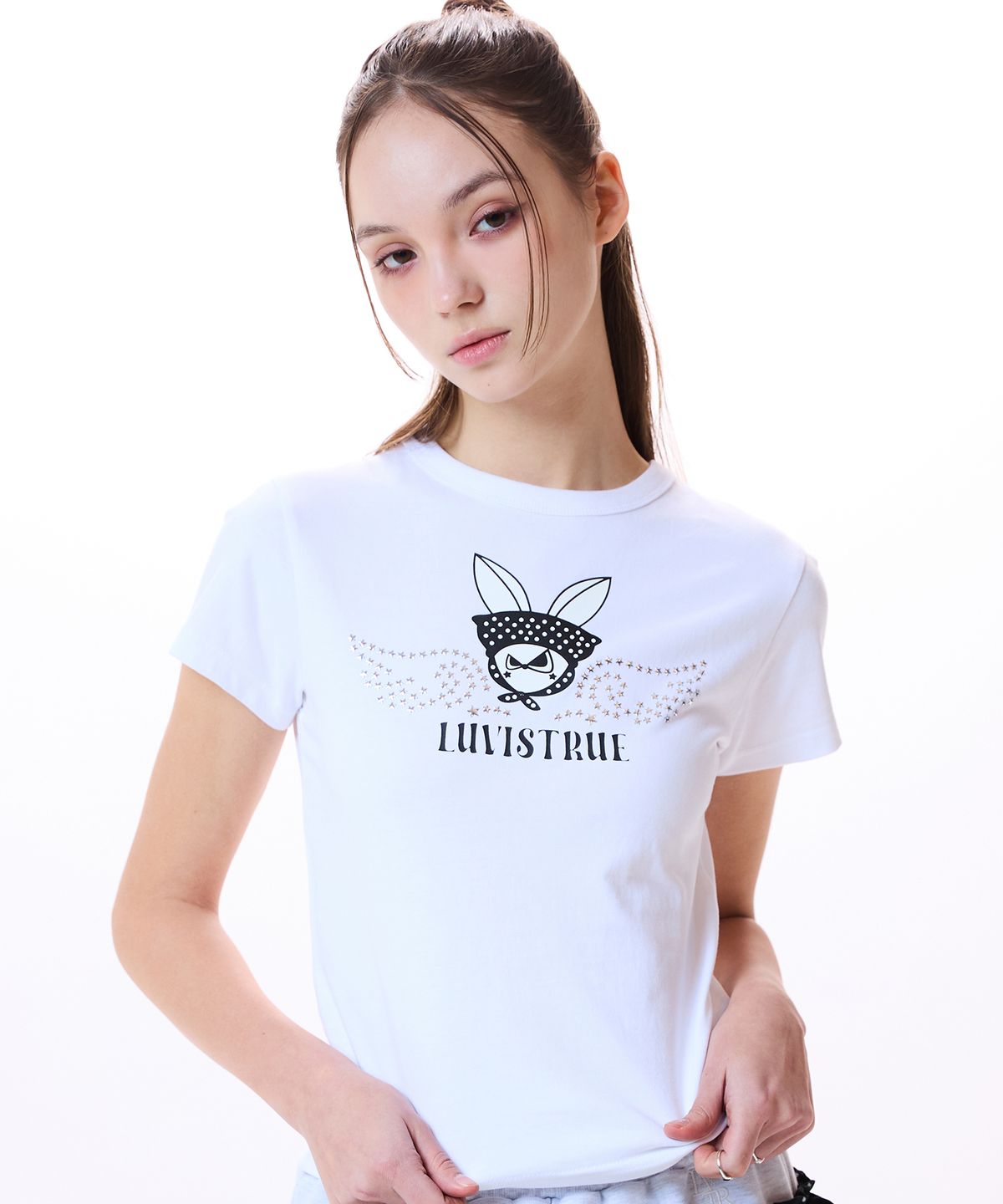 러브이즈트루(LUVISTRUE) IM RUBBIT TEE(WHITE)