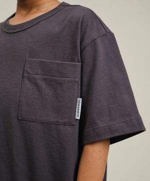앤귤러 오버핏 티셔츠_차콜