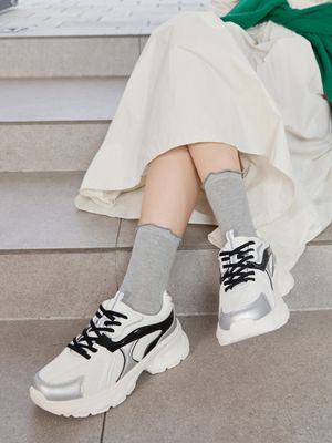 마쯔 여성 스포티 라인 캐주얼 스니커즈 6cm LCWS73M513