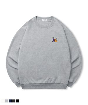 [논기모or기모] 핀 로고 프린팅 스웨트 셔츠