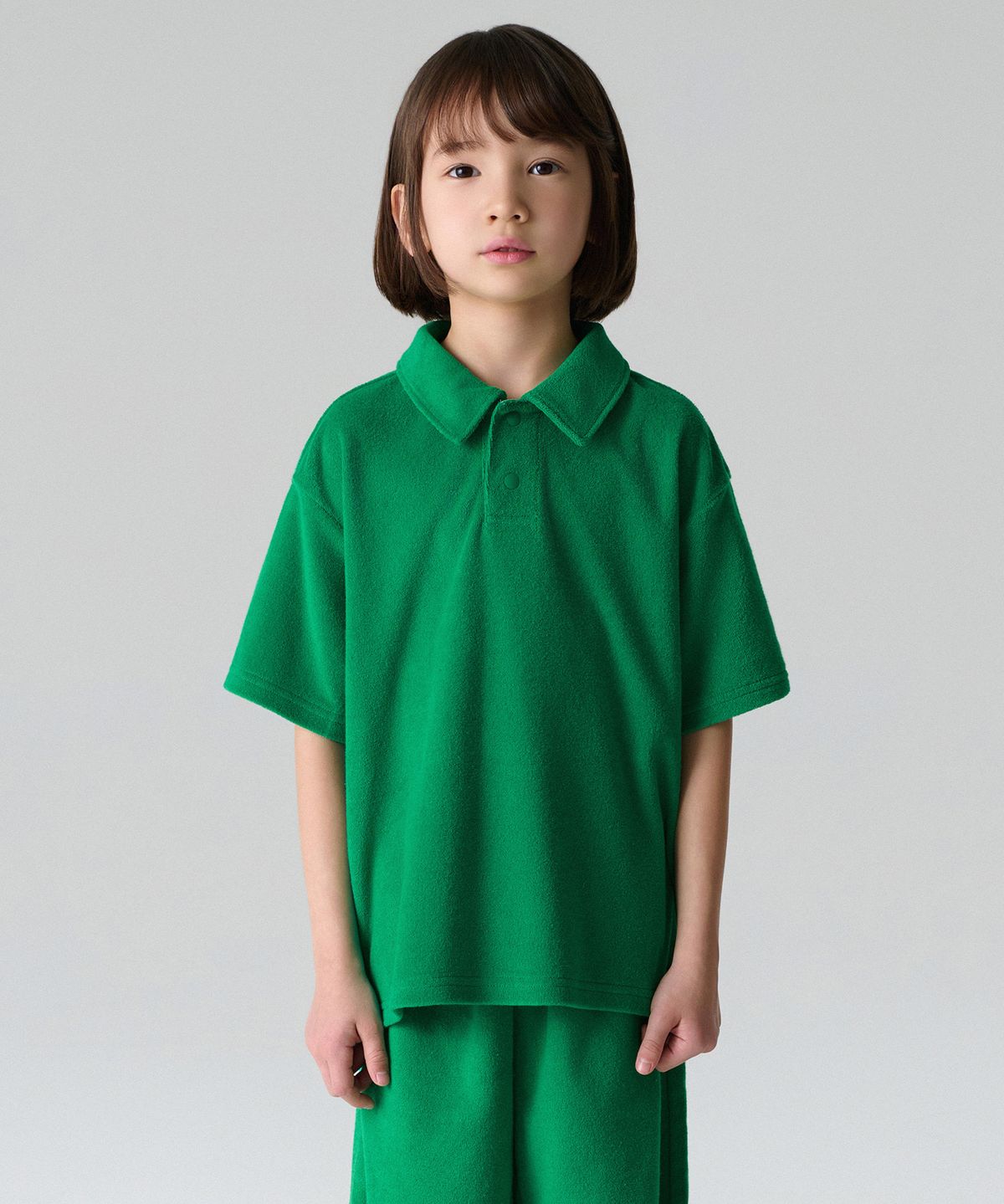 무신사 스탠다드 키즈(MUSINSA STANDARD KIDS) 테리 클로스 폴로 셔츠 [아이리시 그린]