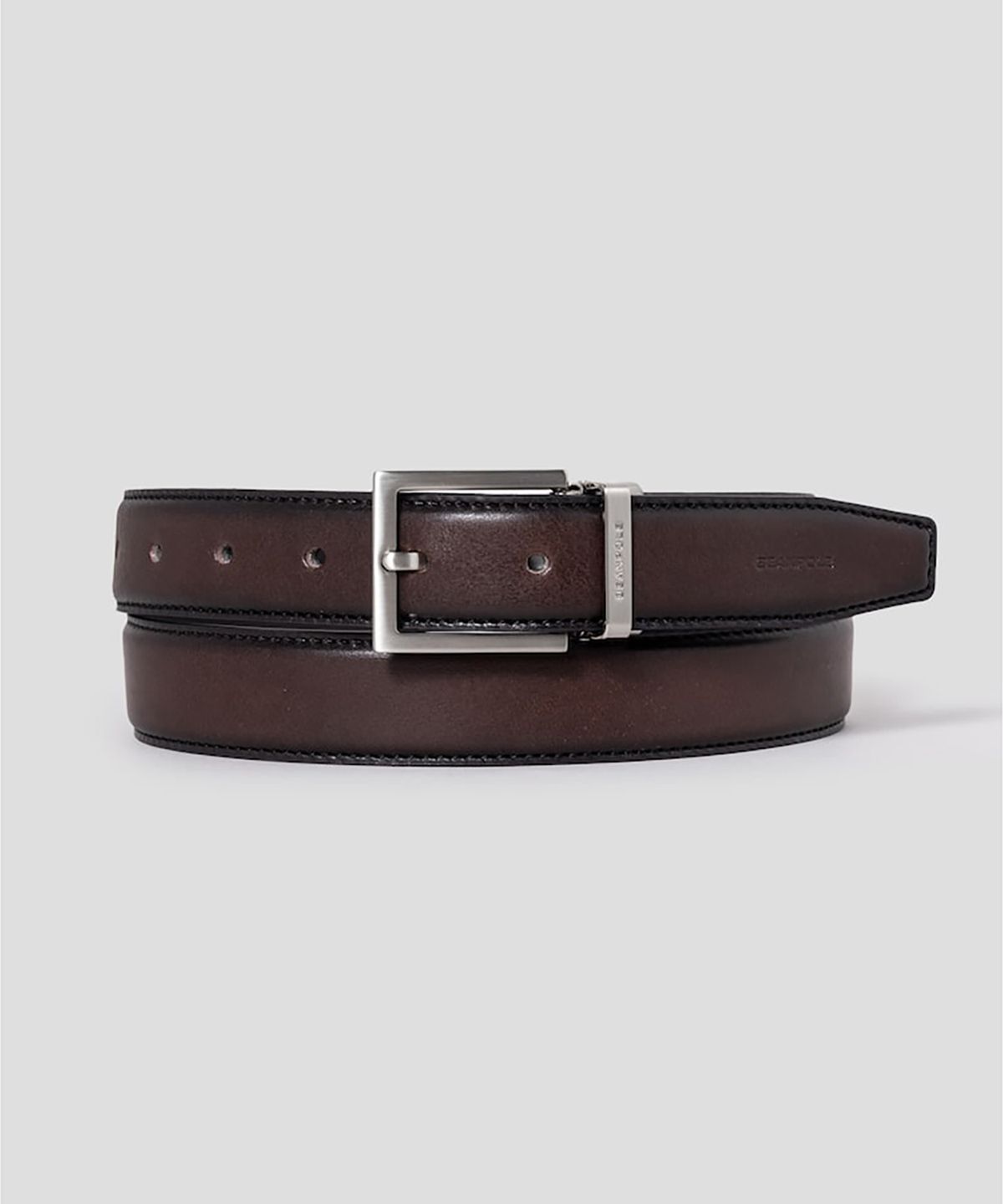 빈폴 액세서리(BEANPOLE ACCESSORY) 그라데이션 사각 버클 벨트 - 브라운