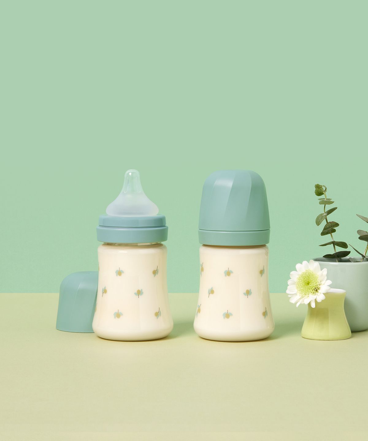 그로미미(GROSMIMI) PPSU 올리브 200ml 젖병 트윈팩 (피스타치오)