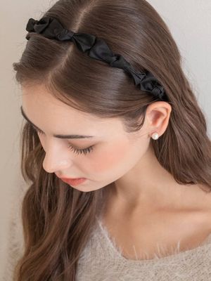 새틴 리본 헤어밴드 H252