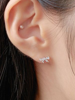 리본 버터플라이 이어링