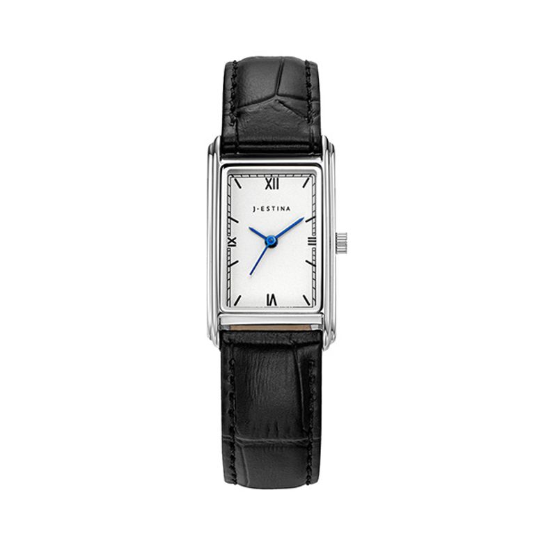 NUOVO TEMPO 렉탱글 가죽 시계 (JWT2LE5BS502WHBK0)