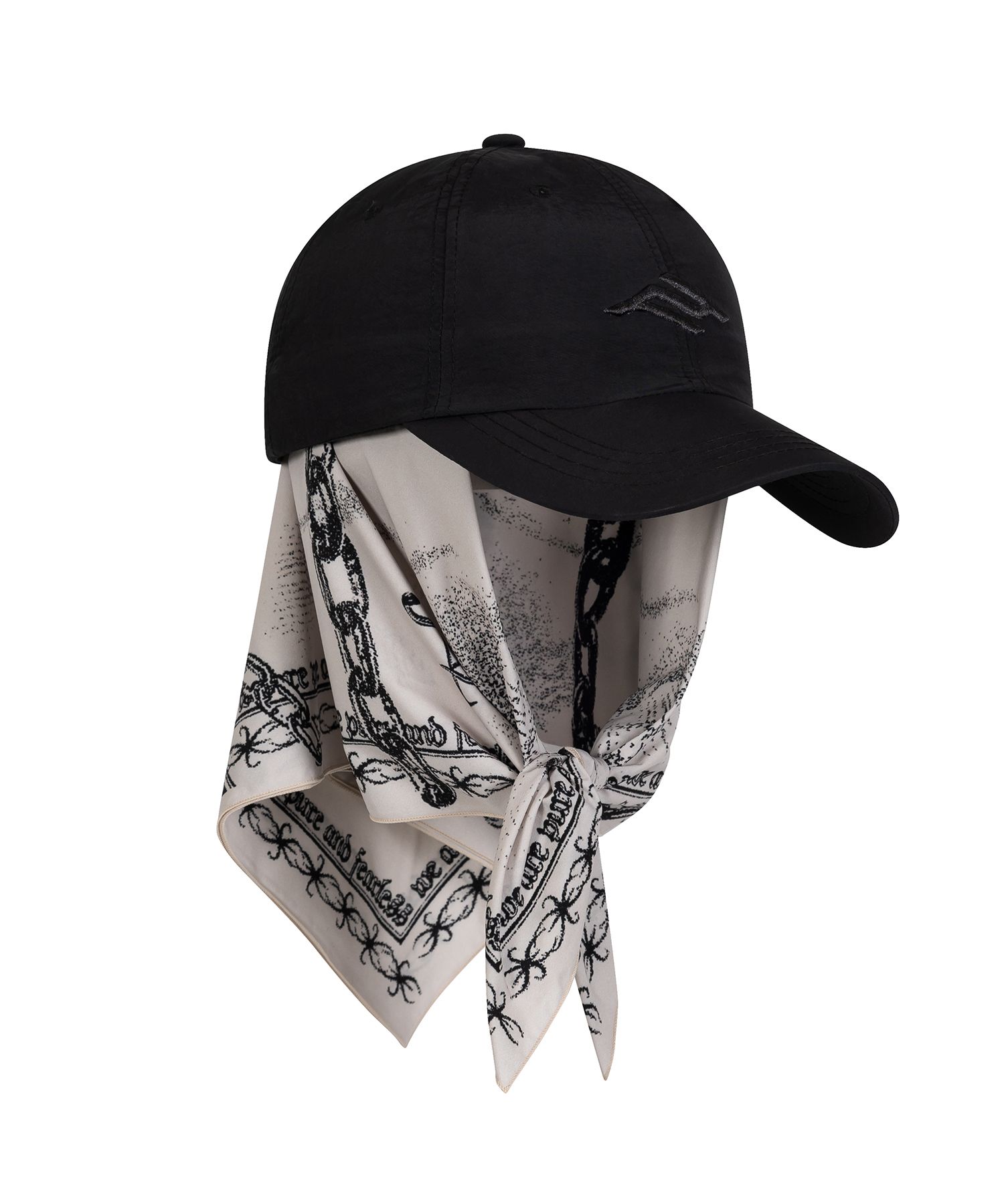MUSINSA | 2000ARCHIVES YEAR OF SNAKE SCARF CAP (BLACK+NUDE)