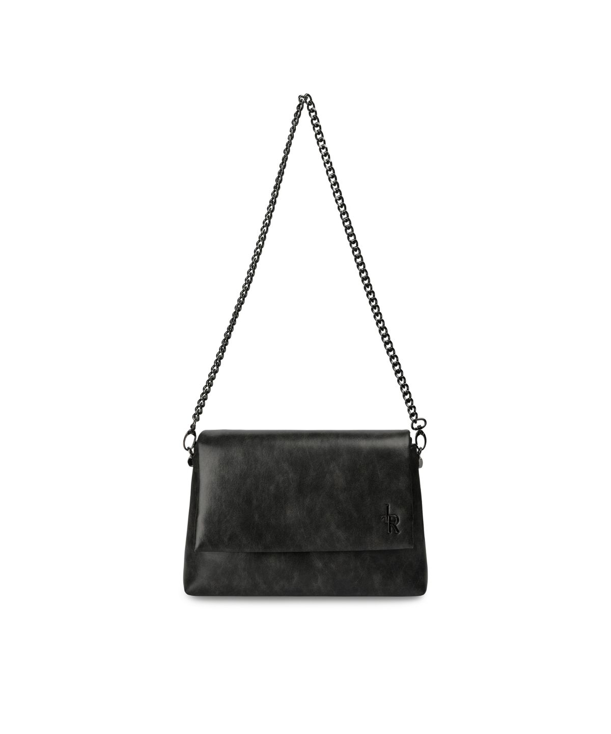 레더리(LEATHERY) 플랩 체인 숄더백 [BLACK]