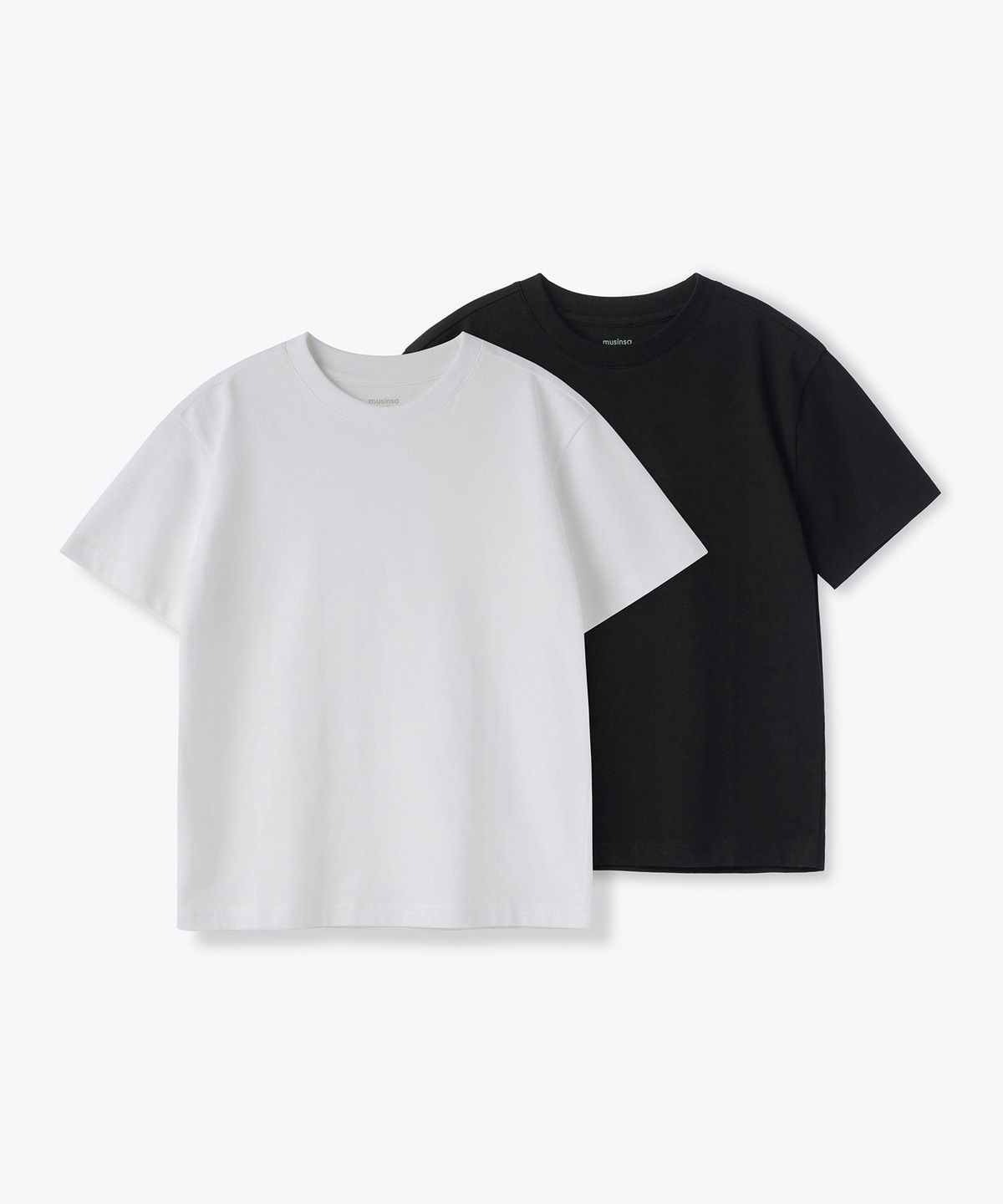 무신사 스탠다드 키즈(MUSINSA STANDARD KIDS) 릴렉스드 크루 넥 티셔츠 2팩