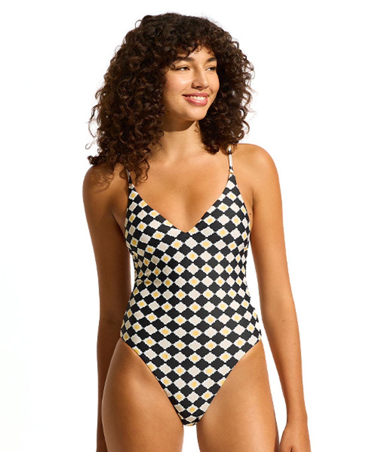 씨폴리(SEAFOLLY) KASBAH V NECK ONE PIECE (11071-158)