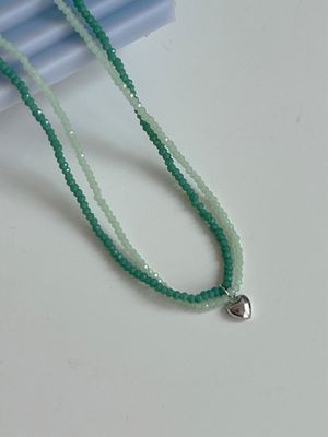 그리너리 하트 넥클리스