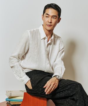 긴팔 린넨100% 클래식 셔츠_화이트