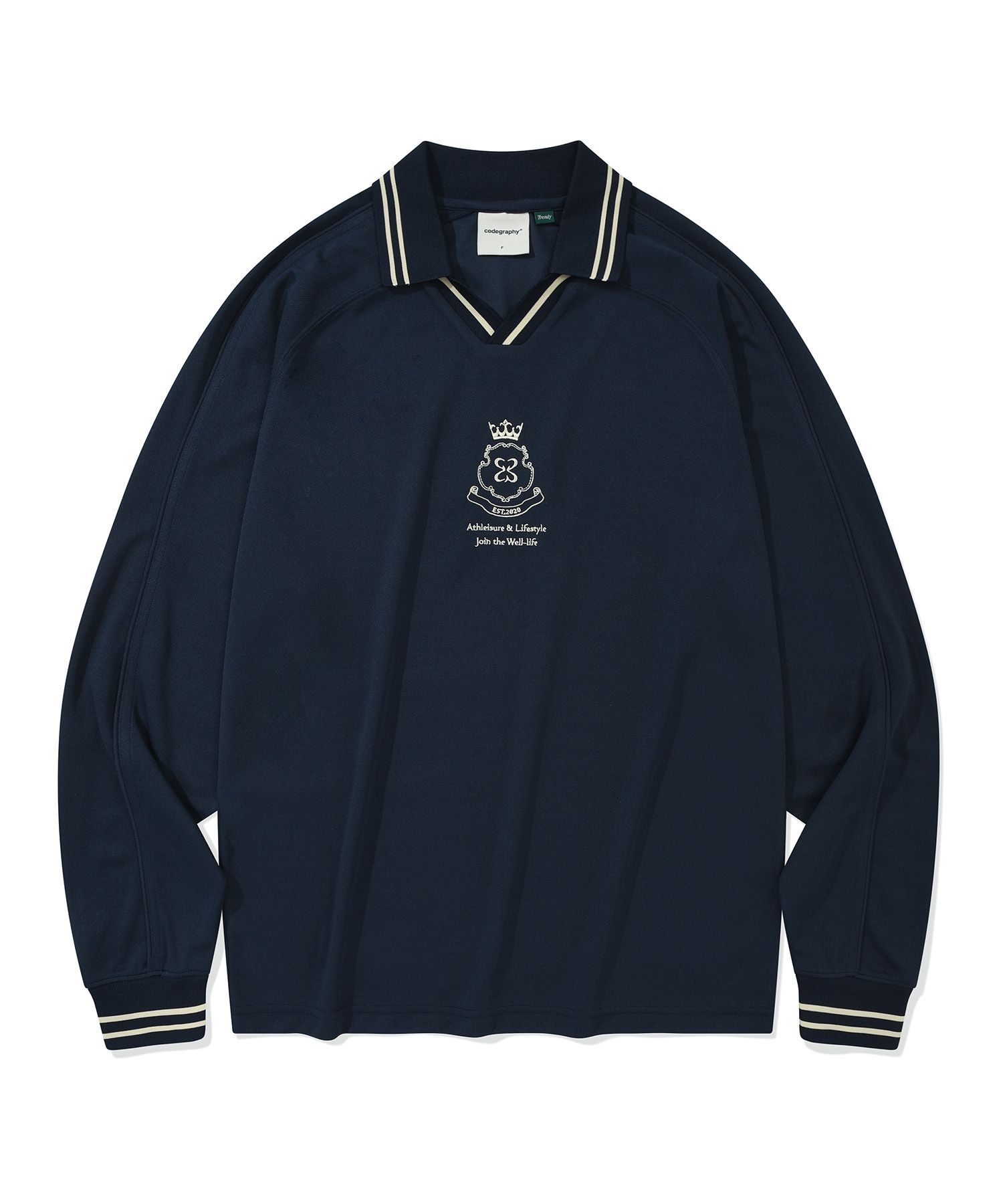 ★ codegraphy★ CGP Line Overfit Color Block V-Neck Knit Bl ネイビー（紺）系 codegraphy(コードグラフィー) ニット