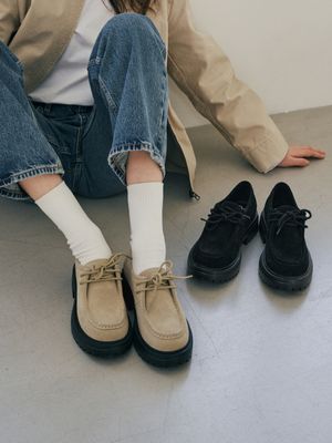 왈라비 스웨이드 플랫폼 키높이 로퍼 EBAL157123