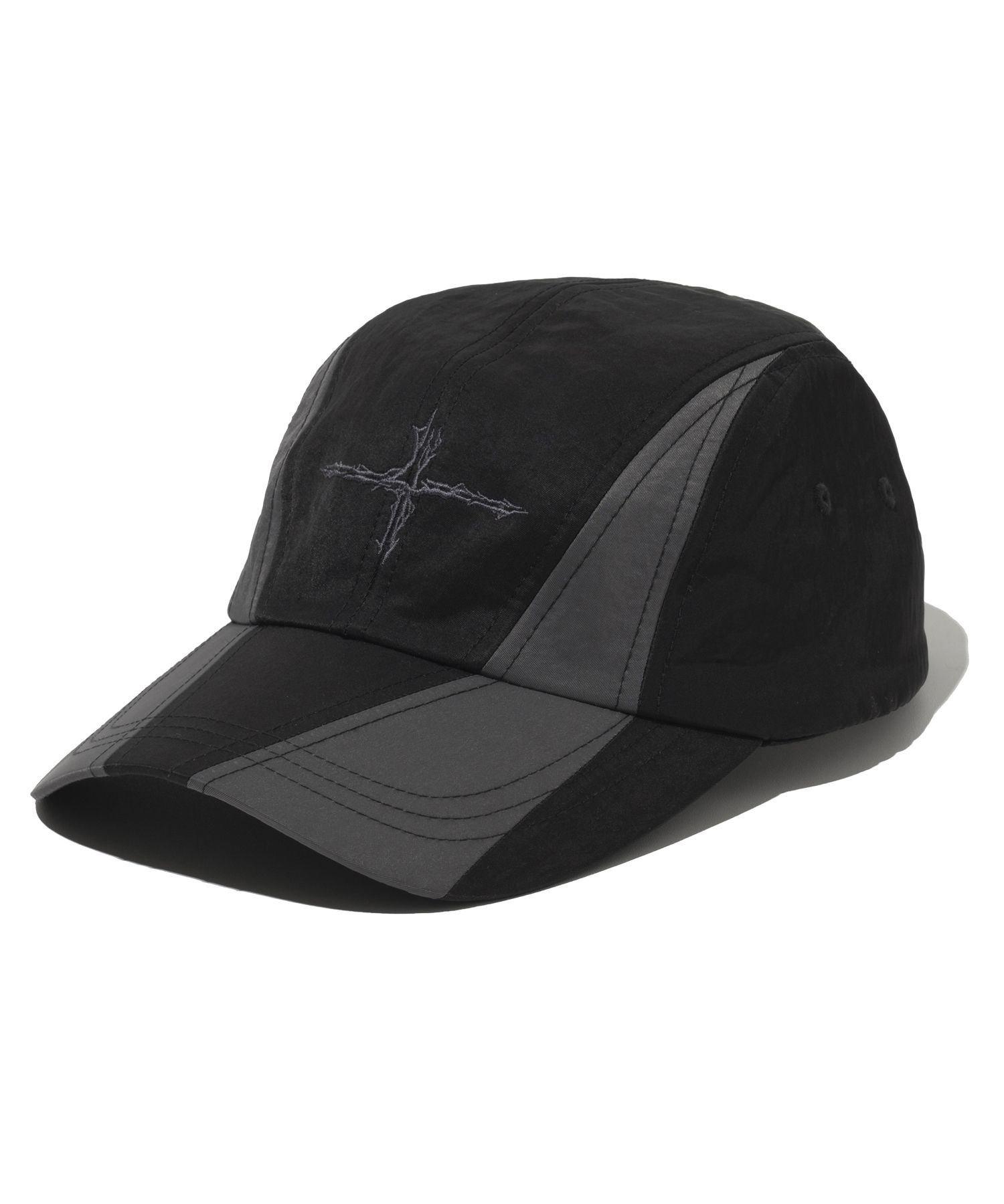 キャップ NOT4NERD Cross Symbol Incision Nylon Camp Cap Black J1CP001 MUSINSA | NOT4NERD Cross Symbol Incision Nylon Camp Cap - Black