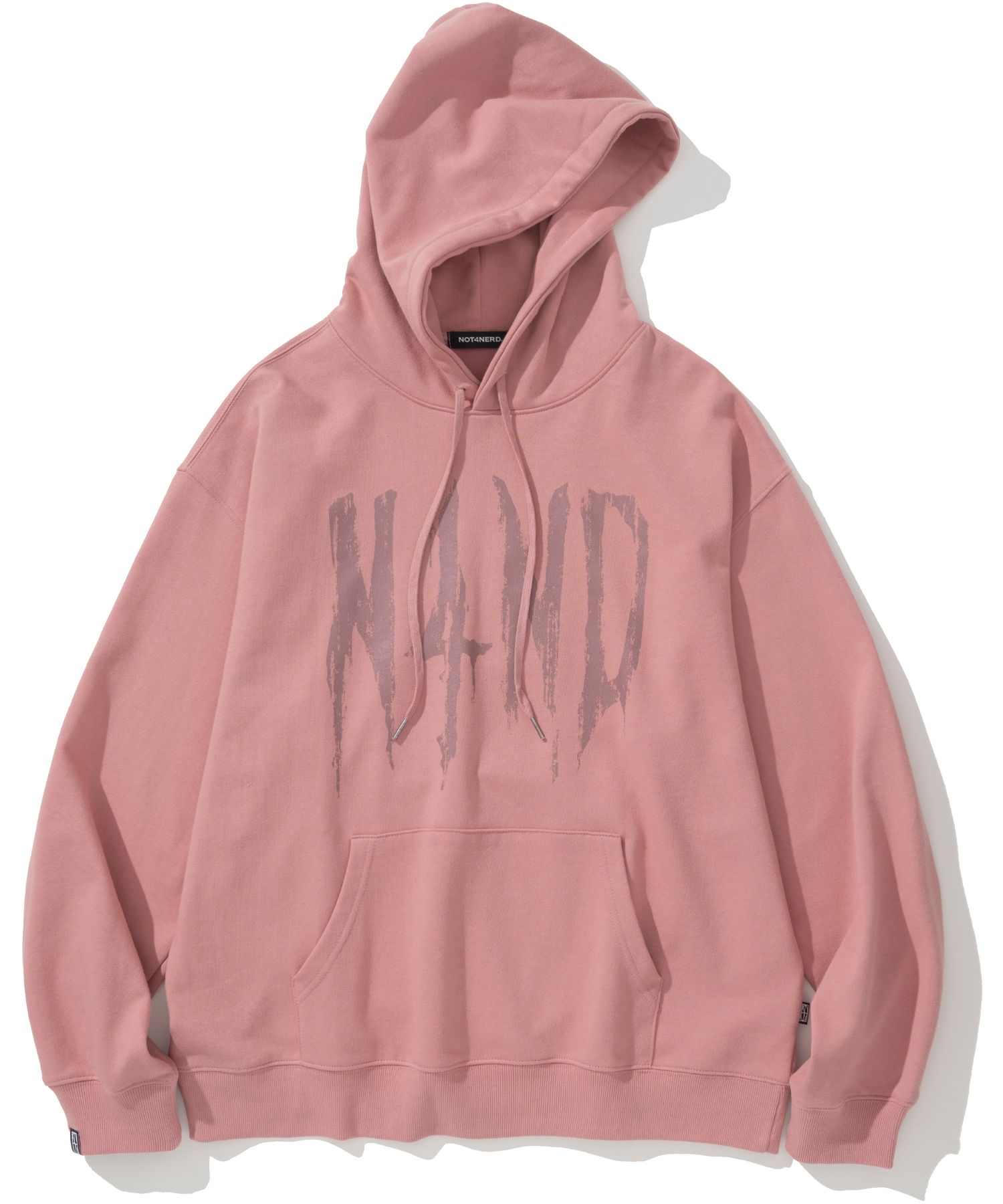 パーカー・フーディ NOT4NERD N4ND Drip Logo Pullover Hood Light Pink J1HD001BLP MUSINSA | NOT4NERD N4ND Drip Logo Pullover Hood - Light Pink