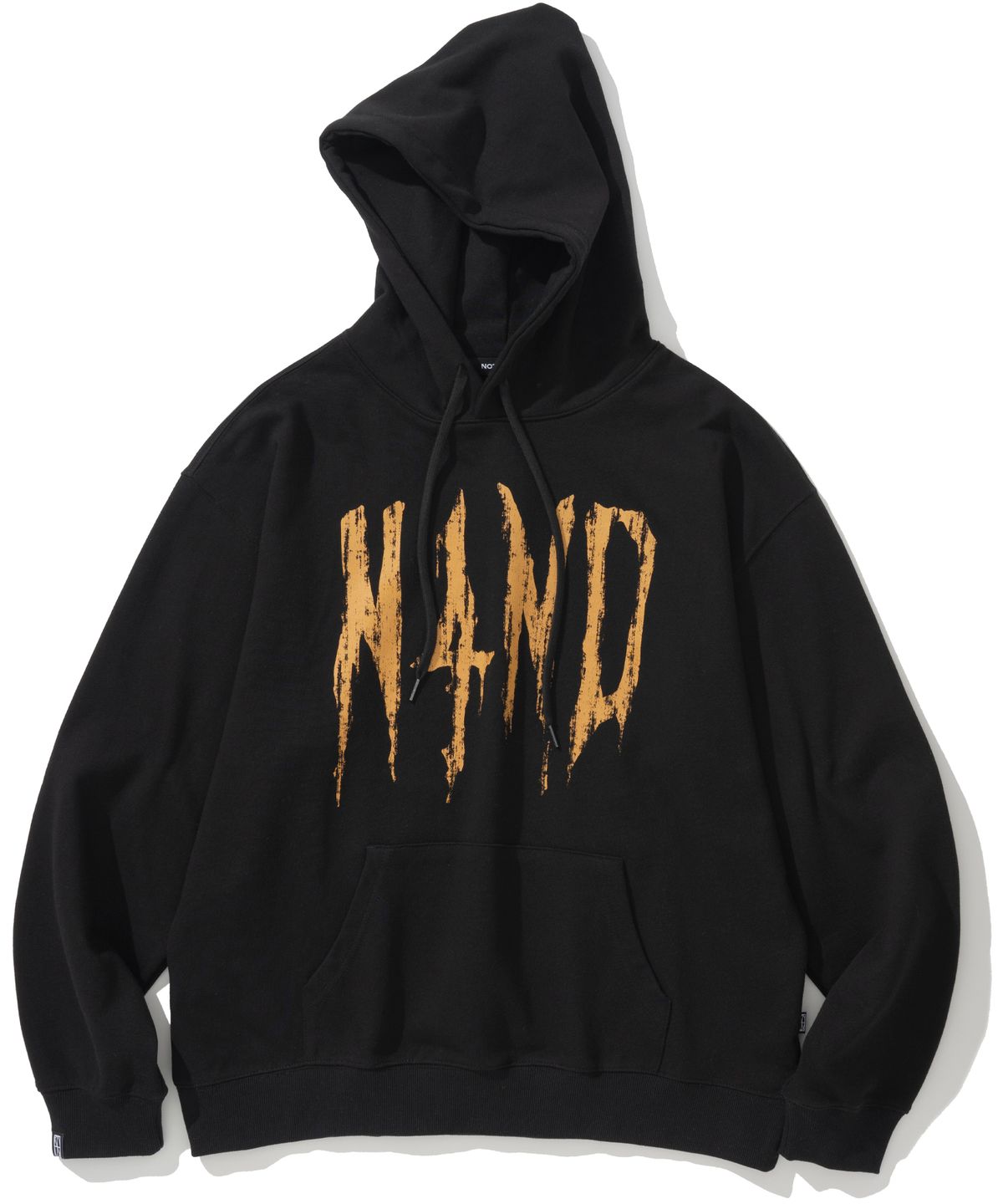 낫포너드(NOT4NERD) N4ND Drip Logo Pullover Hood - Black