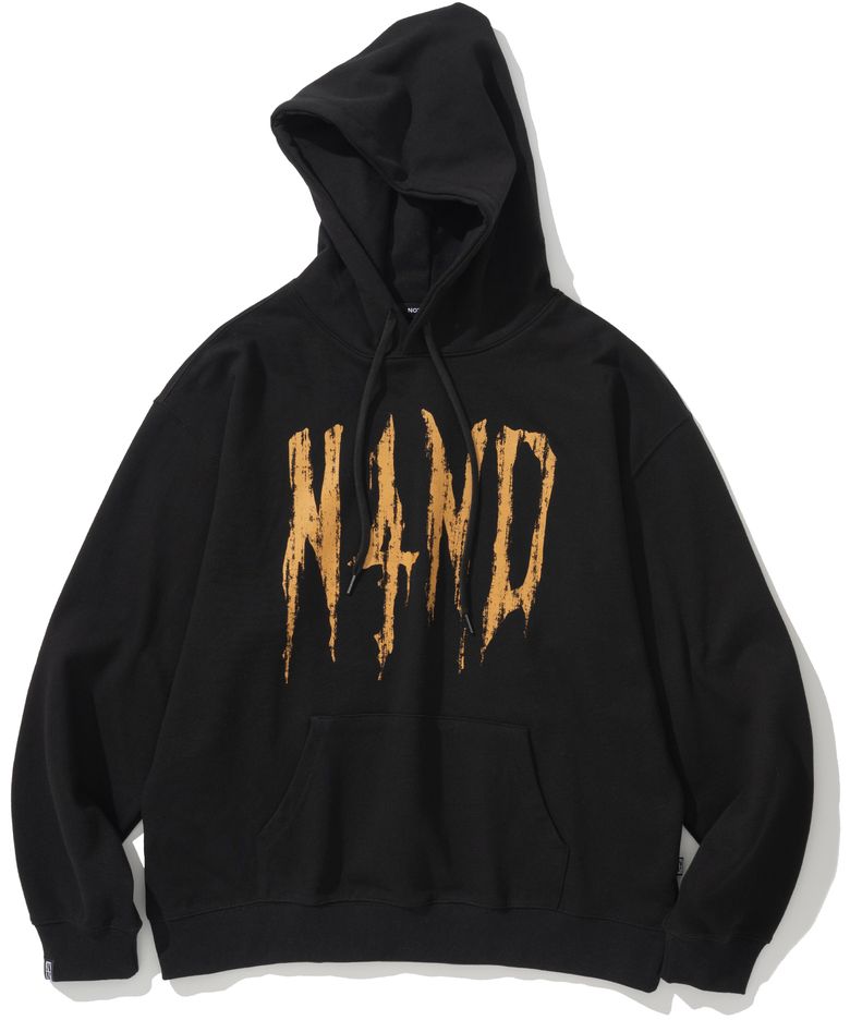 N4ND Drip Logo Pullover Hood - Black