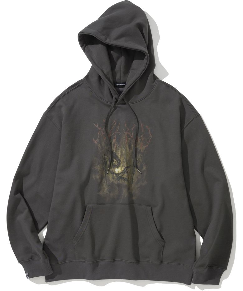 Forbidden Embers Pullover Hood - Charcoal