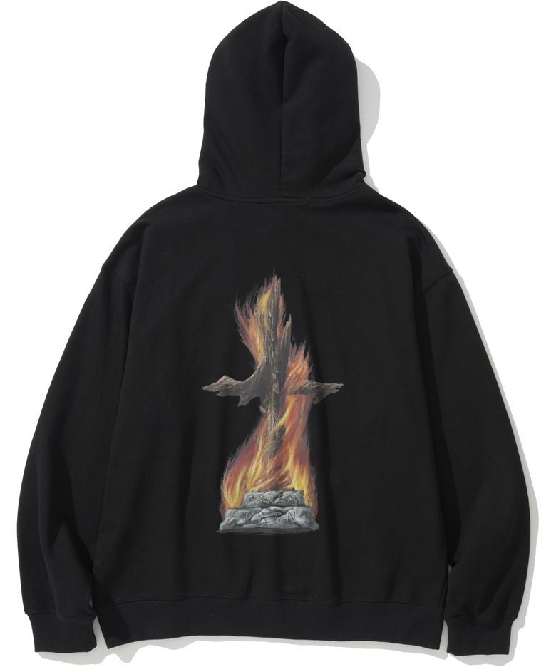 Burnning Stake Pullover Hood - Black