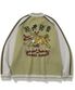 Horned Tiger Souvenir Knit Zip Up - Green