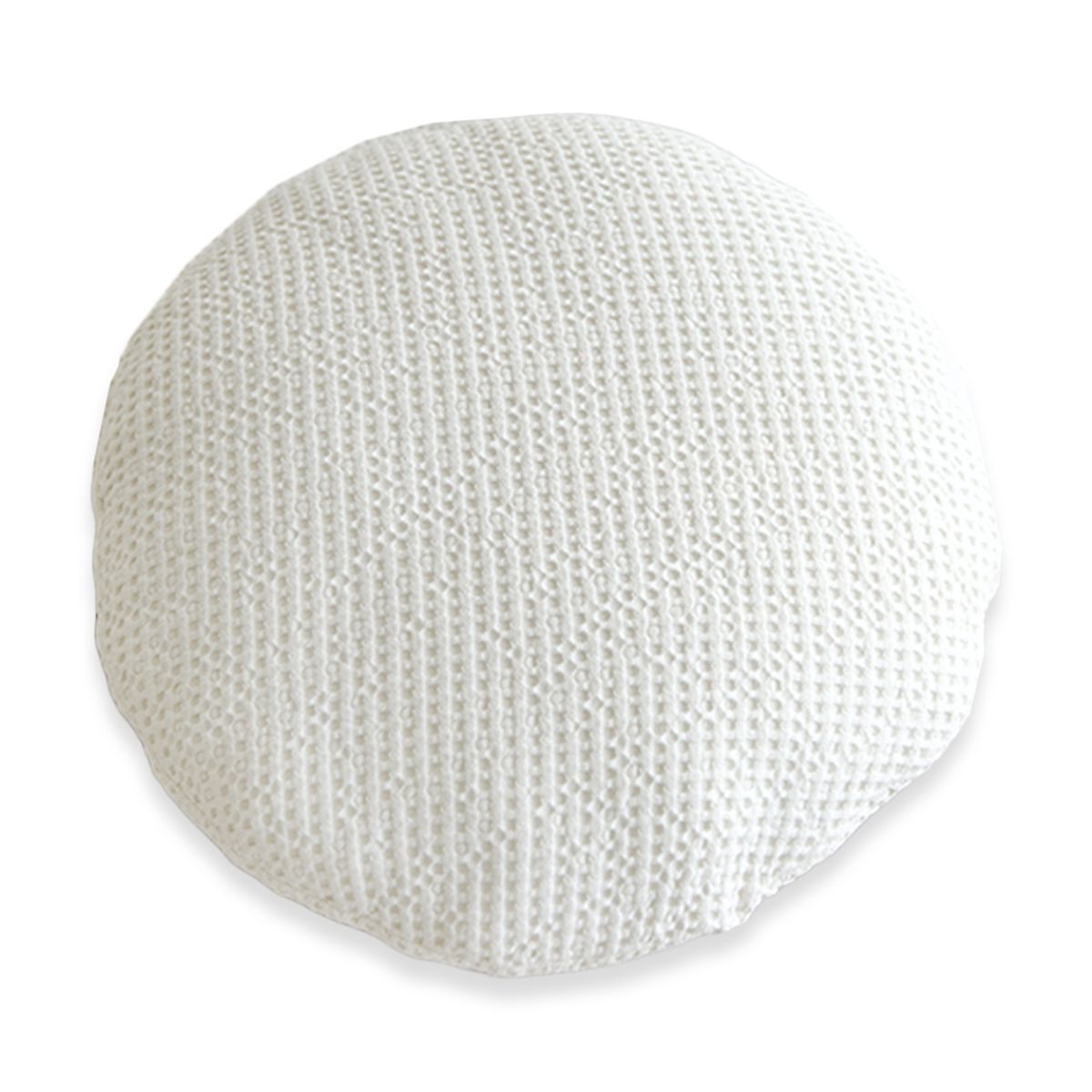 쿠션이야기(CUSHIONSTORY) 오드 카치온 모달 와플 원형 쿠션 커버 아이보리
